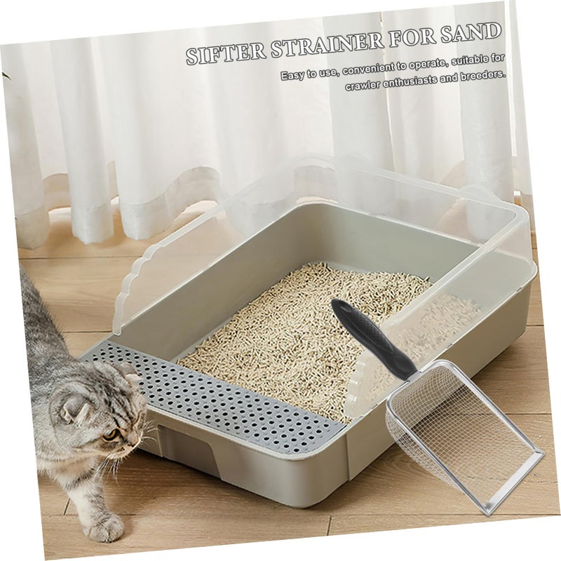 Stainless Steel Reptile Sand Shovel Fine Mesh Litter Cleaning Tool Long Lasting - Image 5