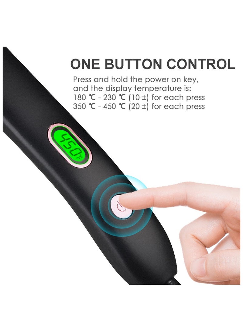 Generic Premium Beard straightener comb for Men,Hair Straightener Heated Brush Beard styling tool, Portable Anti-scald&Auto Shut Off&LCD Display  - Image 2