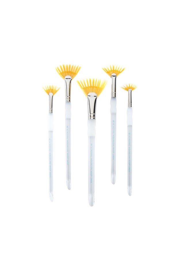 Royal & Langnickel Aqualon Wisp Fan Artist Brush Set 5 Piece  - Image 1