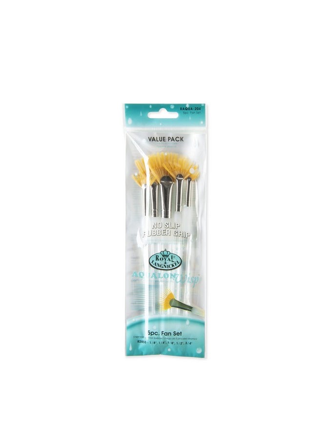 Royal & Langnickel Aqualon Wisp Fan Artist Brush Set 5 Piece  - Image 2