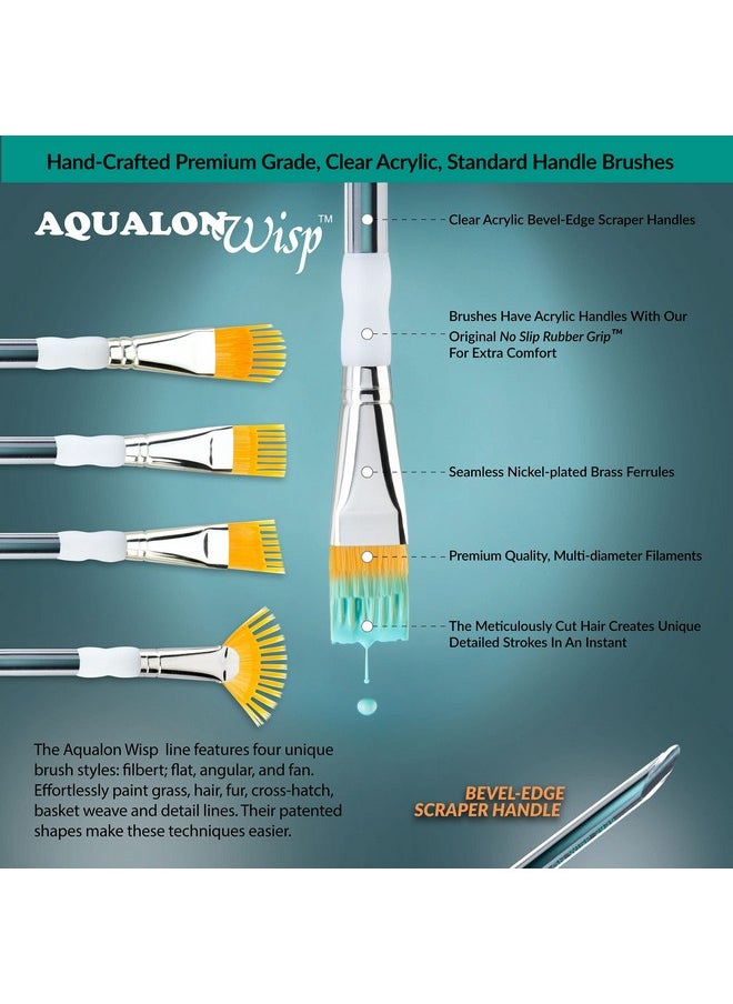 Royal & Langnickel Aqualon Wisp Fan Artist Brush Set 5 Piece  - Image 3