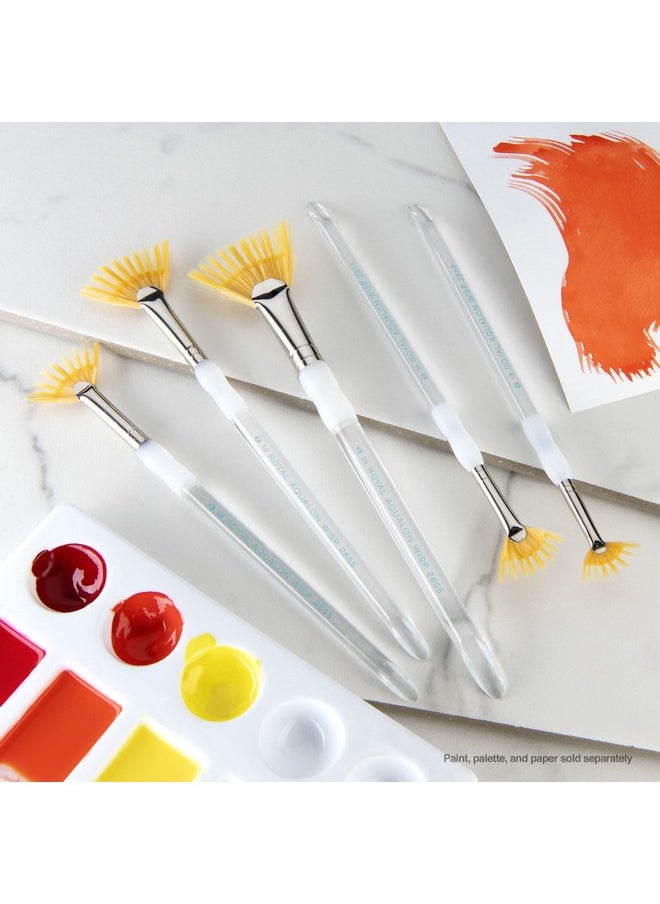 Royal & Langnickel Aqualon Wisp Fan Artist Brush Set 5 Piece  - Image 4