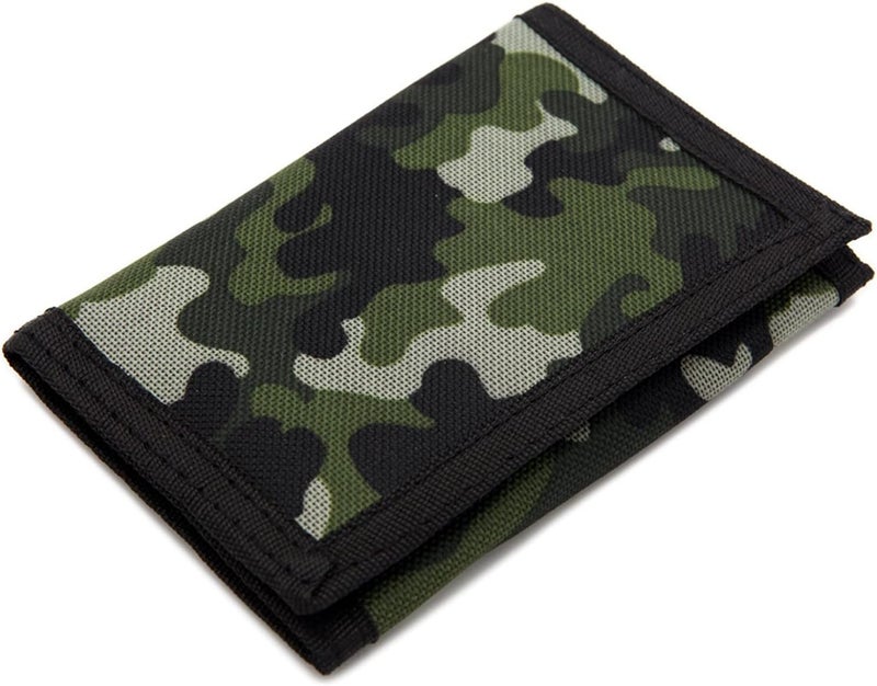 AI-DEE RFID Trifold Canvas Outdoor Sports Wallet for Kids - Front Pocket Wallet with Magic Sticker - Image 1