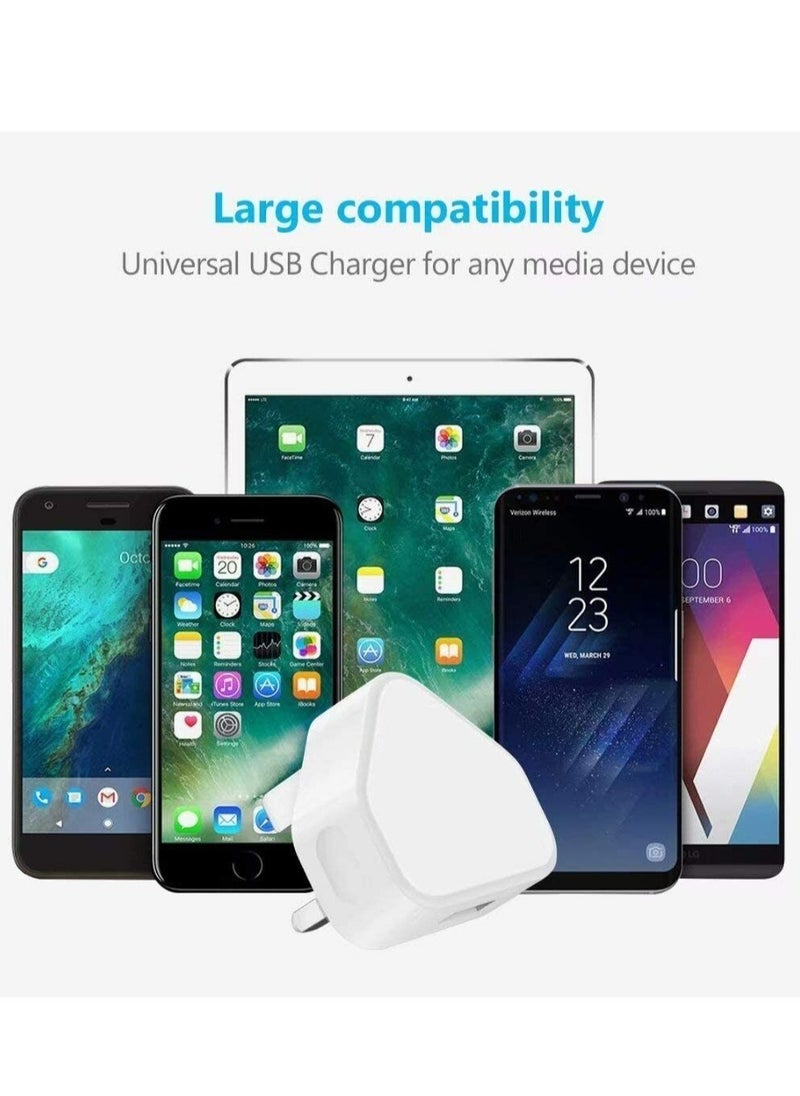 Generic - 5V 1A USB Charger Cable and Plug Compatible for Apple iPhone 5S/6/6S/6 Plus/6S Plus/7/7 Plus/8/8 Plus/XS/X/XS Max/11/XR/iPod Touch 5G Power Cord - Image 1