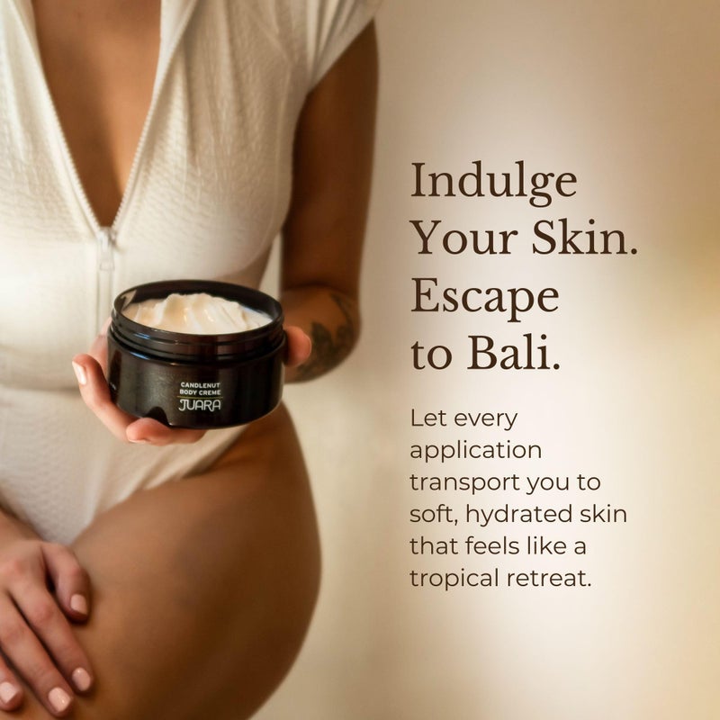 Juara Candlenut Body Cream for Dry Skin - Moisturizing Body Lotion with Natural Oils & Butters - Hydrating Daily Moisturizer - 7.5 oz - Image 5