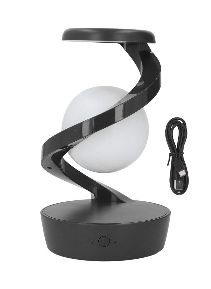Modern Spiral Bedside Lamp, Rotating RGB Suspension Lamp, Innovative 3D Visual Levitation Ball Led Table Lamp, Nightstand Lamps Magnetic Led Desk Light Bulb for Bedroom Living Room Office Decor