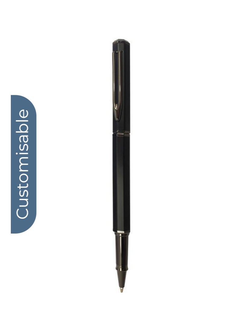 SANTHOME Personalised Premium Metal Roller Pen in Gift Box - Black - Image 2