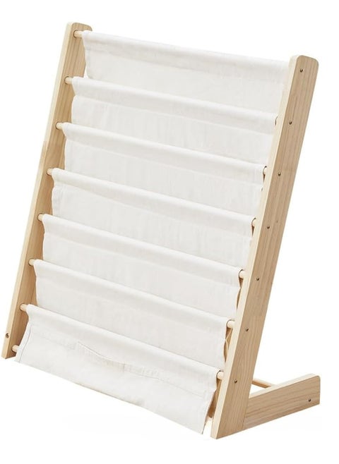Solid wood children's bookshelf picture book shelf baby simple landing magazine rack Suspender Bookshelf Children's Bedroom Playroom Toy Locker