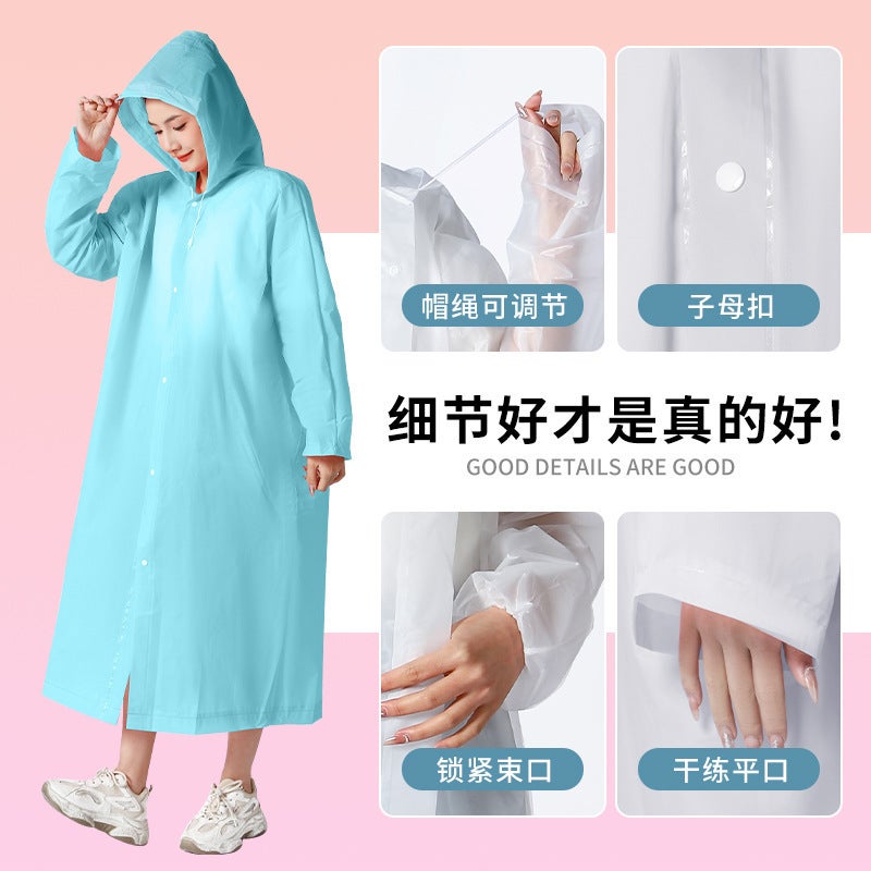 Non-Disposable EVA Raincoat – Thickened Hiking Poncho for Adults and Children - Image 3