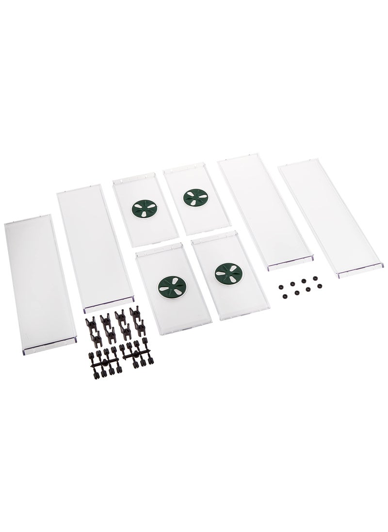 EarlyGrow EarlyGrow 95776 Medium Vented Propagator Height Extenders Set 2Pack of Side Extensions with Security Clips Green  - Image 1