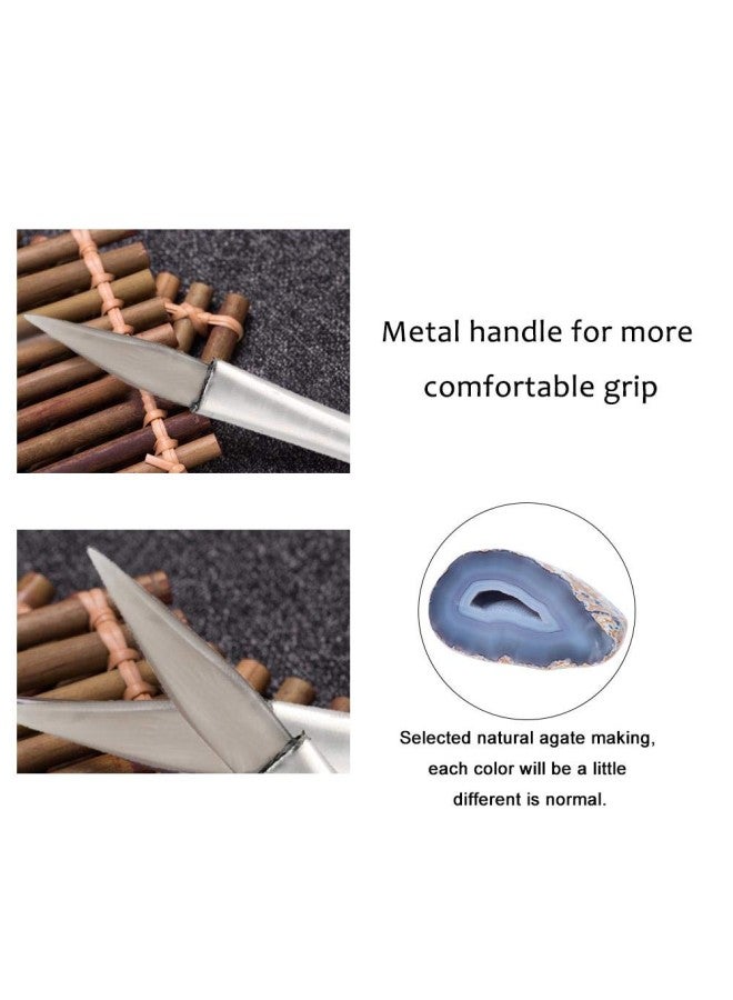 klarako Agate Burnisher Knife, Tipped Agate Burnisher Polishing Jewelry Making Craft Tool for Gold and Silver - Image 2