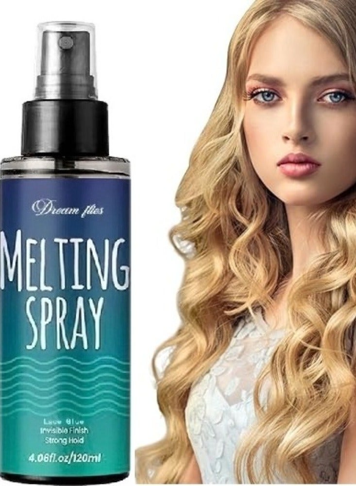 Women Lace Tint Spray for Wigs Glue, Natural Finishing Edge Control Lace Color, Strong Hold Invisible Hair Bonding Glue, Edge Control for Women Toupees& Hairpieces - 120ML - Image 1