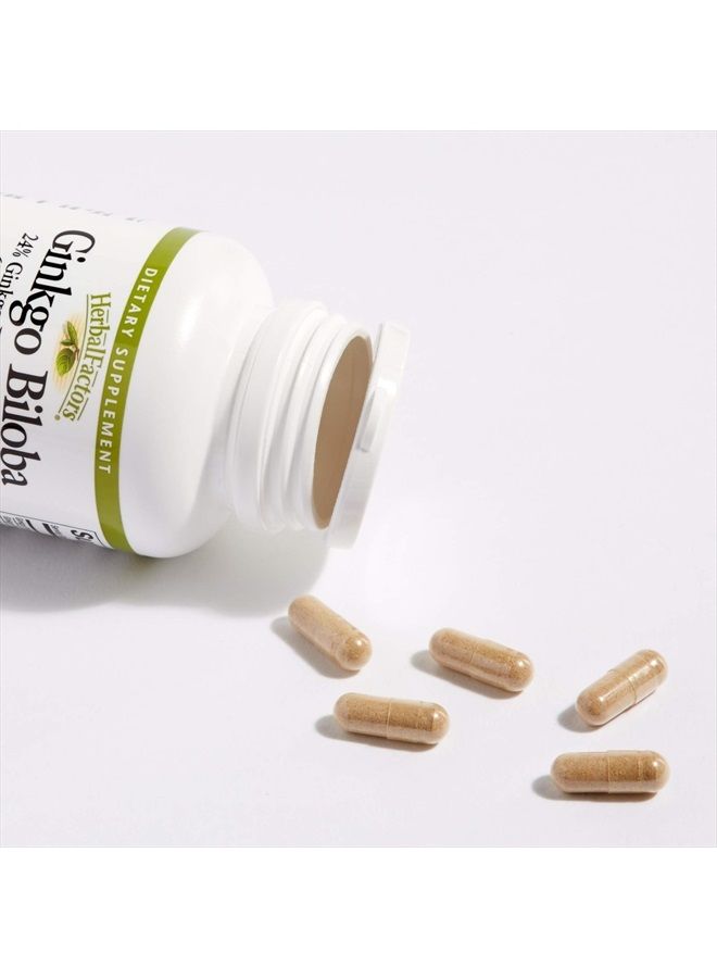 HerbalFactors by Natural Factors, Ginkgo Biloba, Supports Memory, Mental Performance and Healthy Brain Function, 60 capsules (60 servings)