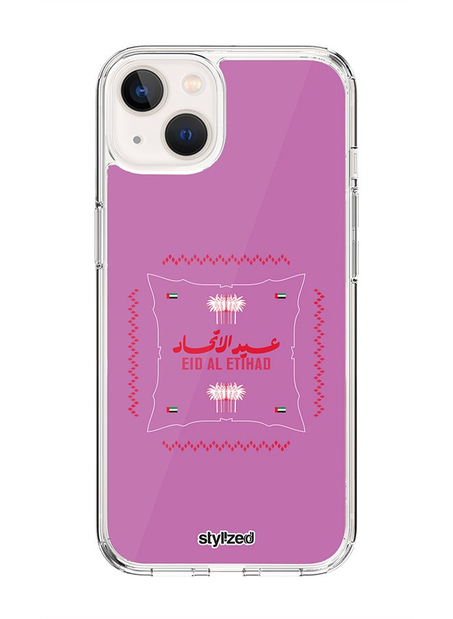 Stylizedd Classic Clear For iPhone 15 Plus, Hybrid Soft Case Flexible Edges Anti Drop TPU PC Gel Thin Transparent Cover [ Designed for iPhone 15 Plus ]- Purple