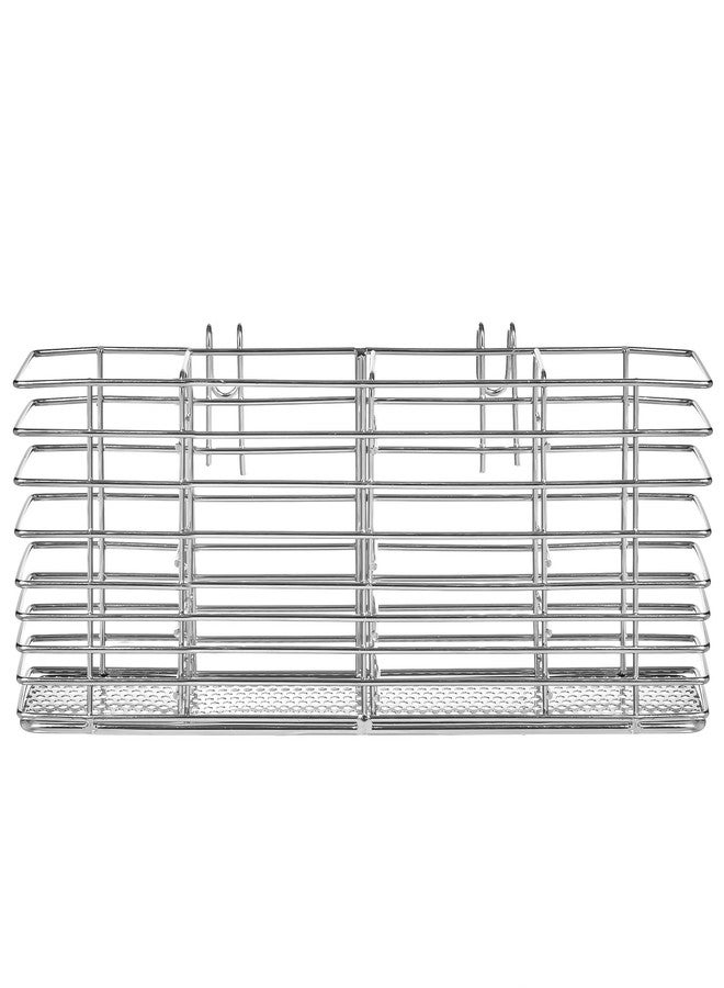 Slideep Stainless Steel Cutlery Utensil Holder Silverware Organizer with Hooks removable Drying Rack Silverware Holder Utensil Cutlery Basket Kitchen Dish Drainer Dish Drying Rack - Image 2