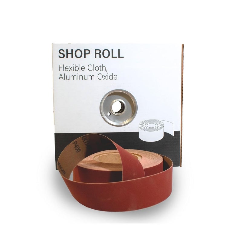 VSM 2" x 50yd (150'), 80 Grit (Medium) Aluminum Oxide Sanding Shop Roll, F-Weight Cotton Cloth Backed Sandpaper Roll for Hand Finishing, Woodworking, Metal Working, Polishing - Image 2