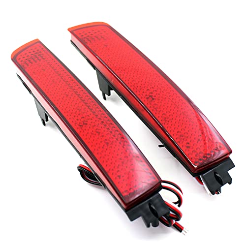 Xinctai LED Rear Bumper Reflector Lights Tail Brake Lamp Compatible with Infiniti FX35 FX37 FX50 Nissan Juke Murano Sentra Quest Red Lens - Image 3