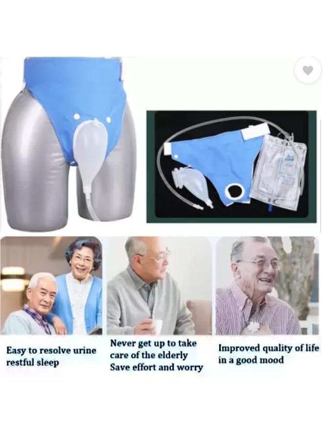 ZCM-HAPPY Silicone Breathable Wearable Urine Collector for Bedridden Patients with Pee Catheter Duct for Men - Image 5