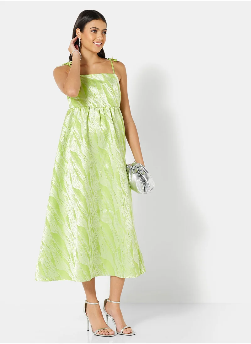VERO MODA Recycled Square Neck Midi Dress