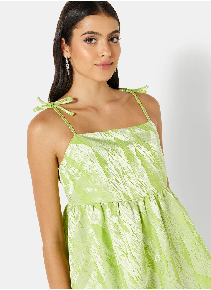 VERO MODA Recycled Square Neck Midi Dress