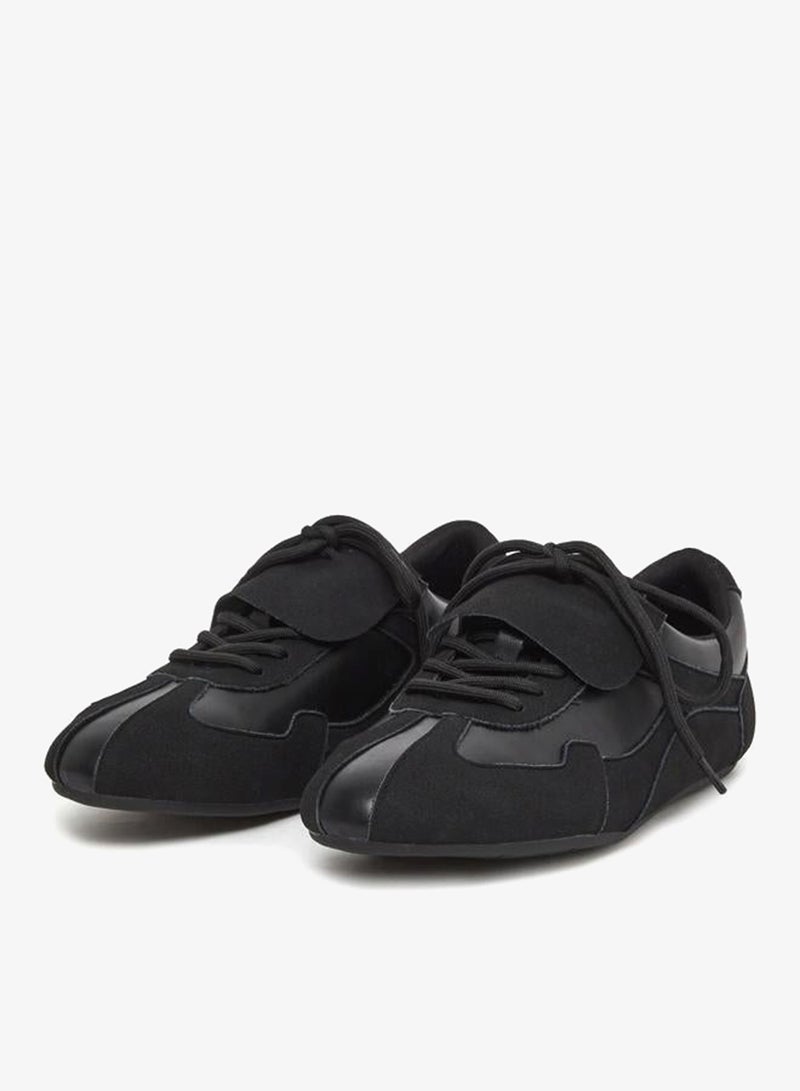 Styli Active Women Black Lace Up Sneakers - Image 3