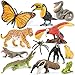 THINKBAY 12PCS Realistic Rainforest Animal Figurines Toys Rainforest Diorama Supplies Party Favor Jungle Animals Figures Toys Learning Toys for Toddlers Boys Girls Valentines Day Gifts for Kids - Image 2