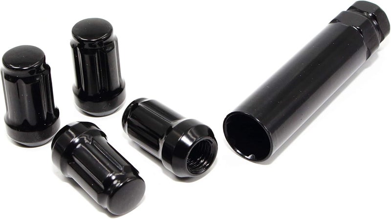 Veritek Performance Set of 20 Black Spline Drive Tuner Lug Nuts with Key - 12x1.5mm, 1.40 Inch Length - Image 2