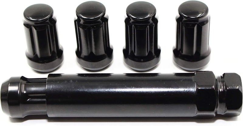 Veritek Performance Set of 20 Black Spline Drive Tuner Lug Nuts with Key - 12x1.5mm, 1.40 Inch Length - Image 4