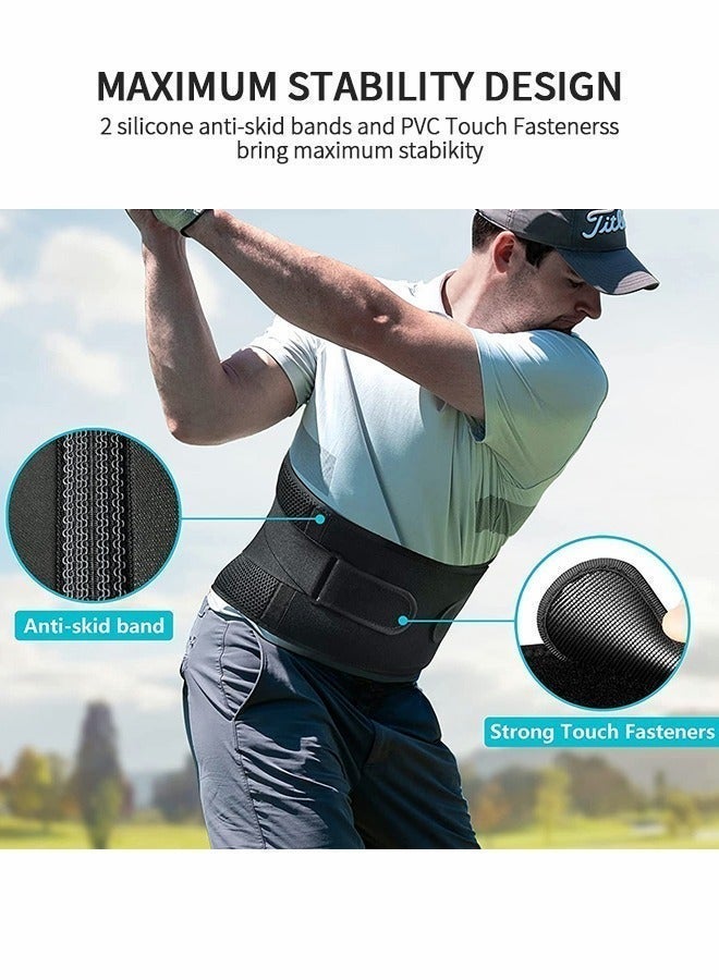 Lower Back Pain Relief with 6 Metal Plates Supports , Air Mesh Back Brace for Adult, Adjustable Back Support Belt for Work , Anti-skid Lumbar Support for Sciatica Scoliosis - Image 5