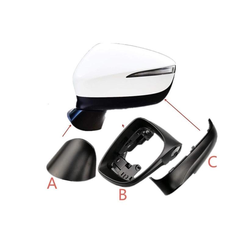 Left Side Car Side Mirror Cover - Black Exterior Mirror Replacement Part - Sleek Black Finish for Daily Outdoor Driving - Image 2