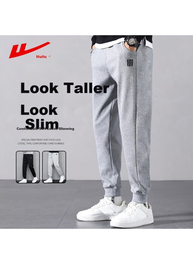 Pull Back Warrior Casual Pants Men Spring And Autumn Loose Belted Sports Trousers Men All-match Slim Fit Men's Pants Gray 3XL - Image 2