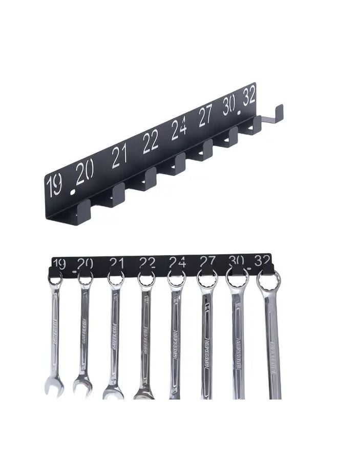 Black Metal Wrench Finishing Rack Wall Mounted Storage For Wrenches Screws Bolts - Image 5