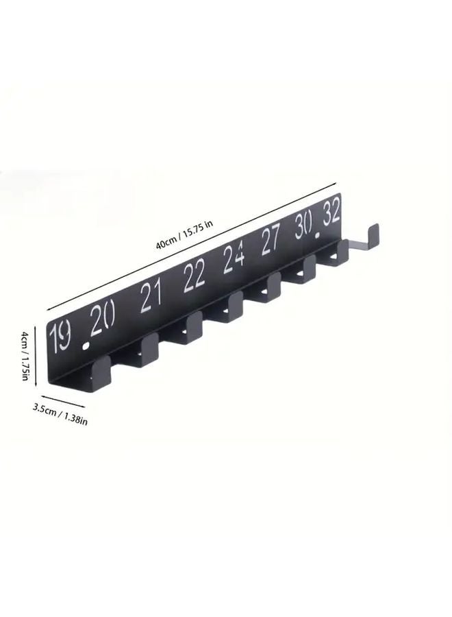 Black Metal Wrench Finishing Rack Wall Mounted Storage For Wrenches Screws Bolts - Image 1