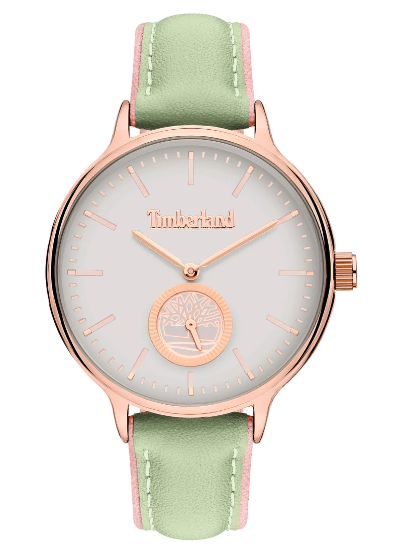 Timberland Norwell Women's Watch 38mm Analog White Dial Ivory Leather Strap