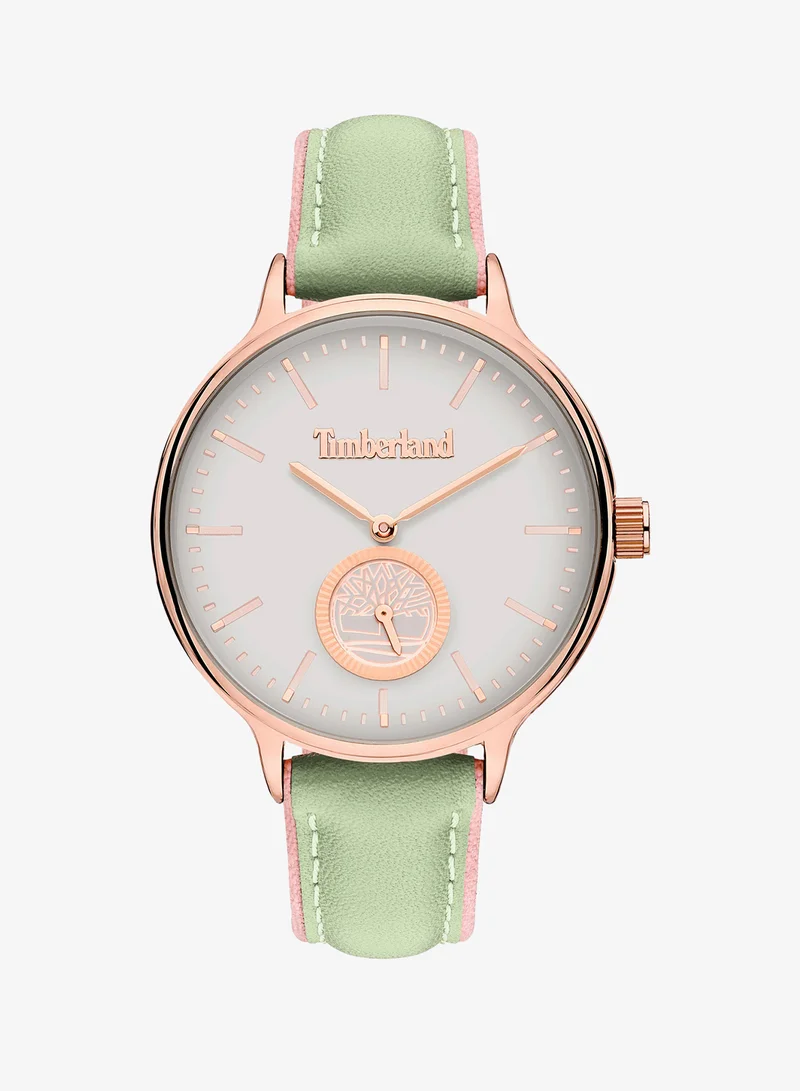 Timberland Norwell Women's Watch 38mm Analog White Dial Ivory Leather Strap