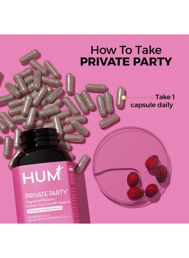 HUM Private Party - Vaginal Probiotics for Women's Health, pH Balance Supplement, and Urinary Tract Support with Cranberry & Lactobacillus Blend | Cranberry Pills, (30 Capsules) - Image 4