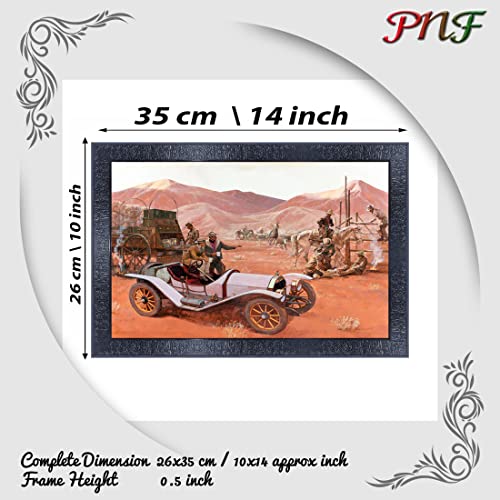 pnf Poster And Frames Vintage Cars Wooden Photo Frame With Acrylic Sheet | For Living Room, Bedroom | Home Decoration Item | Best Gifting Option (10 * 14inch,Multicolour,Synthetic) 27854 - Image 2
