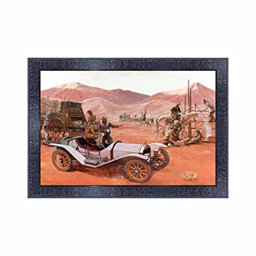 pnf Poster And Frames Vintage Cars Wooden Photo Frame With Acrylic Sheet | For Living Room, Bedroom | Home Decoration Item | Best Gifting Option (10 * 14inch,Multicolour,Synthetic) 27854 - Image 1