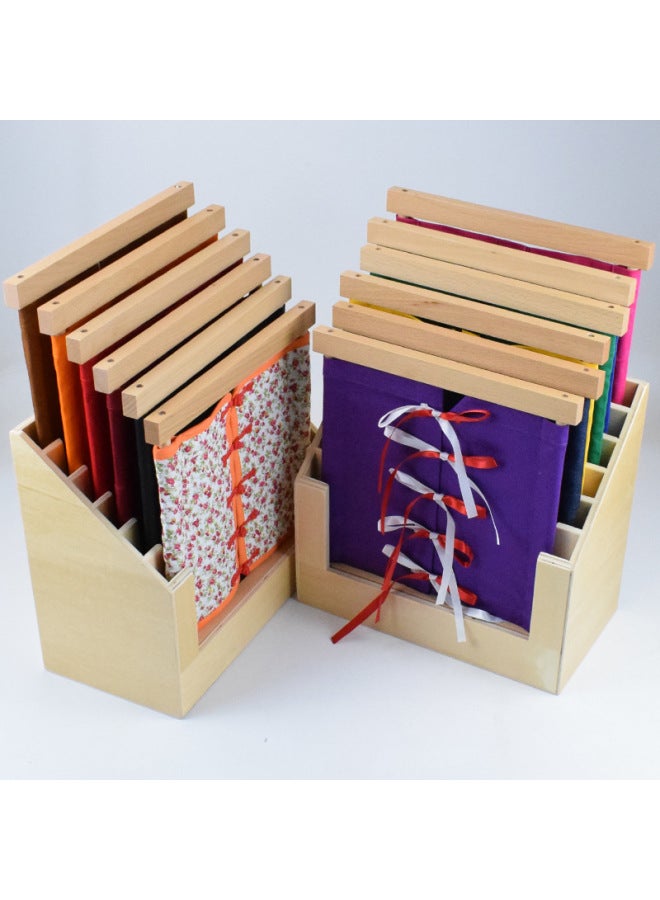 Clothes Rack International Version Montessori Teaching Aids Children's Montessori Kindergarten Direct Daily Life-Color:Safety Pin Clothing Frame  - Image 3