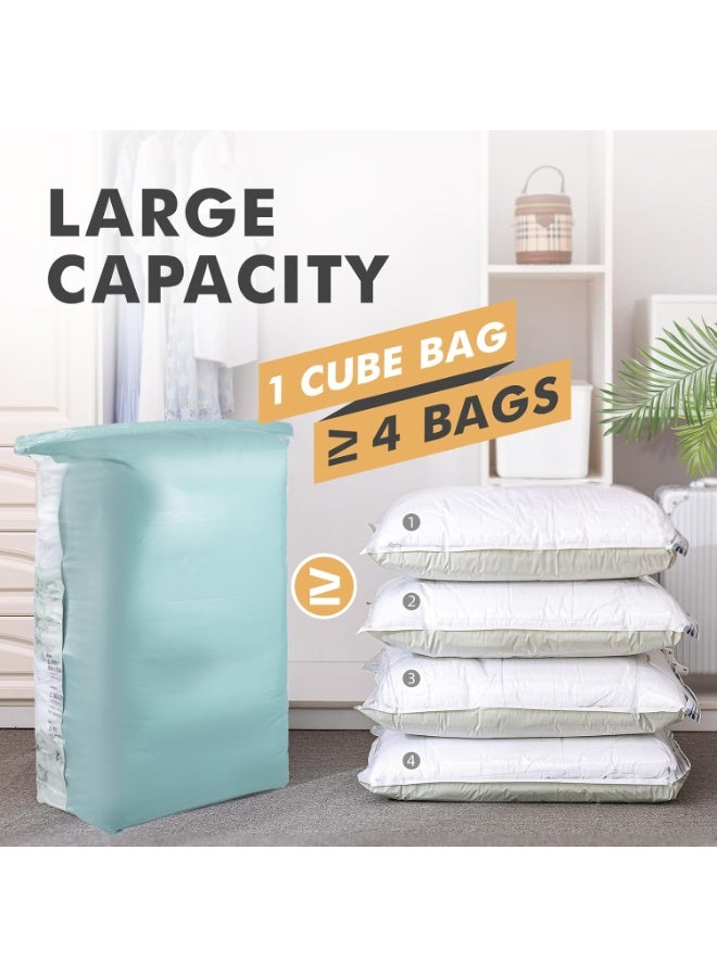 Arabest Vacuum Storage Bags 4 Pack, Jumbo Cube (31x40x15 Inch), Vacuum Seal Bags for Beddings, Comforters, Pillows, Clothes, Space Saving for Closet and Home Storage, Forest Green - Image 2