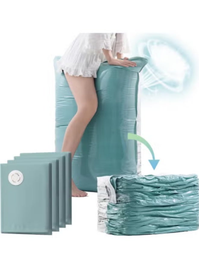 Arabest Vacuum Storage Bags 4 Pack, Jumbo Cube (31x40x15 Inch), Vacuum Seal Bags for Beddings, Comforters, Pillows, Clothes, Space Saving for Closet and Home Storage, Forest Green - Image 1