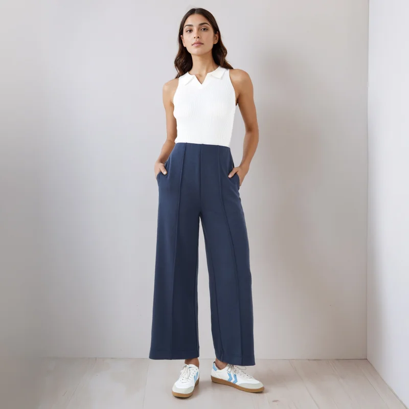 Splash FAV Pintuck Accent Wide Leg Pants