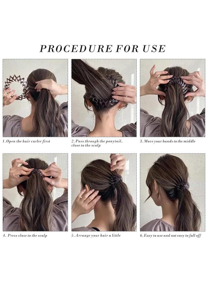 Goolsky [1pc Rhinestone Bird'S Nest Hair Claw Clip] 1pc Elegant Rhinestone Bird'S Nest Hair Claw Clip, Cute Round Plastic Hair Accessory with Solid Color Design, Fashionable Rhinestone Element, Single Individual Pack - Image 3