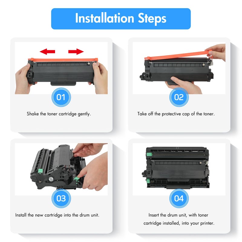 TRUE IMAGE TN830 Toner for Brother Printer HL-L2460DW MFC-L2820DW DCP-L2640DW Replacement for Brother TN830XL TN-830 TN830 XL/V/R TN 830 XL Toner Cartridge with HL-L2405W HL-L2420DW Printer High Yield (2 Black) - Image 4