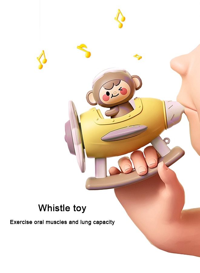 ألعاب حمام الطائرة ألعاب هليكوبتر حمام الأطفال ألعاب مثيرة صفير متعة ومشجعه تربوي، دوران الرأس، صوت، اهتزاز، التقاط يدوي، لعبة كرتونية متعددة الوظائف طاولة طعام ولعبة حمام (وردية) - Image 2