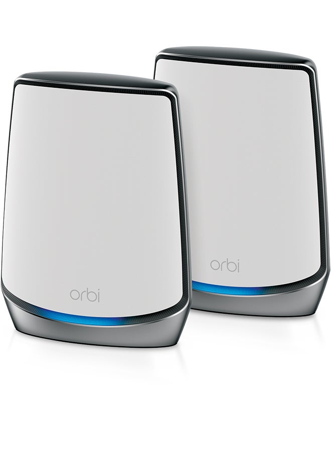 NETGEAR RBK852 Orbi Whole Home Tri-Band Mesh WiFi 6 System Upto 5000 sq.ft, 11AX Mesh AX6000 WiFi (Up to 6Gbps) White - Image 4