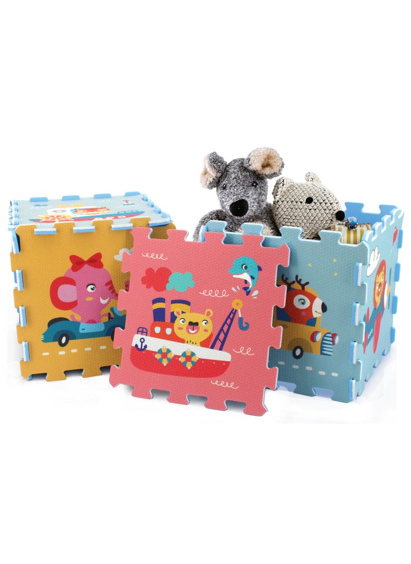 Sunta Sunta - Transportation & Animals Puzzle Mat 9pcs  - Image 3