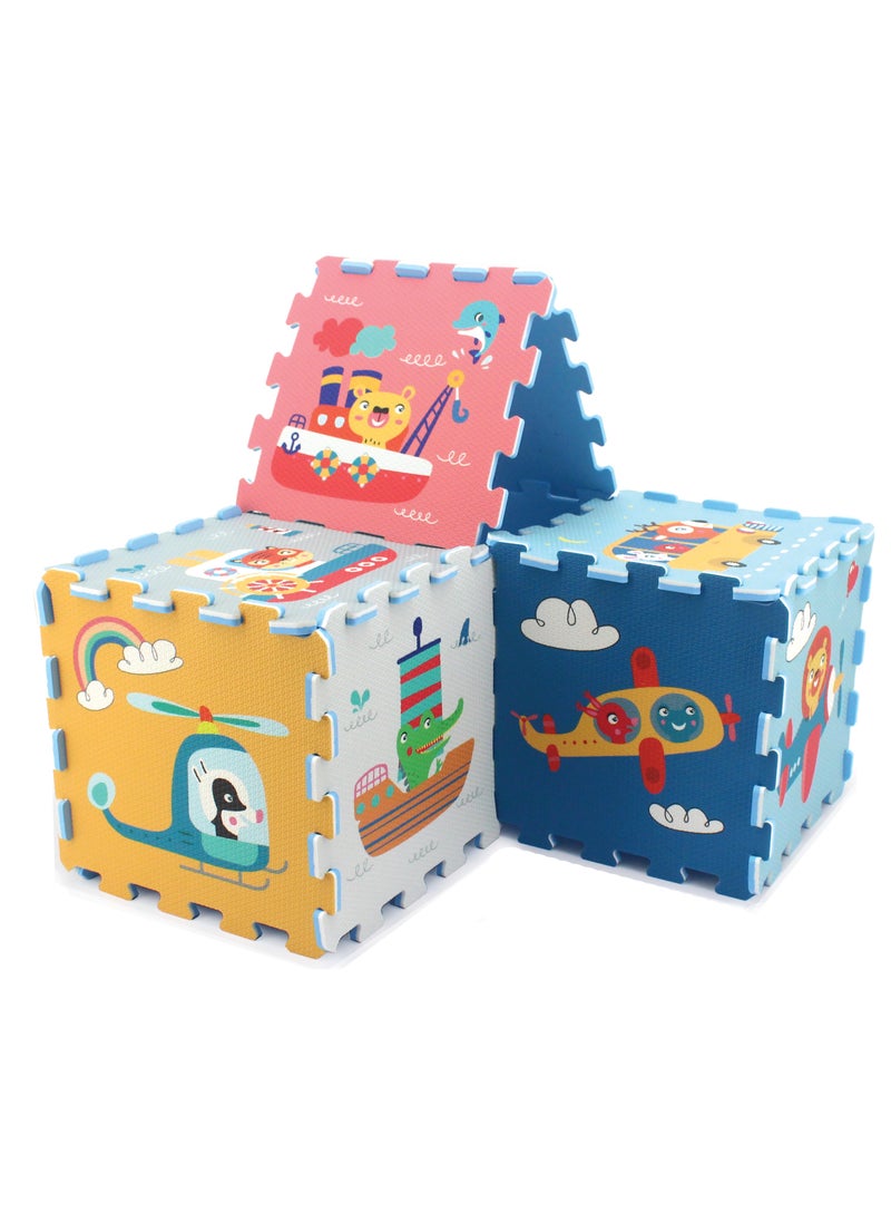 Sunta Sunta - Transportation & Animals Puzzle Mat 9pcs  - Image 2