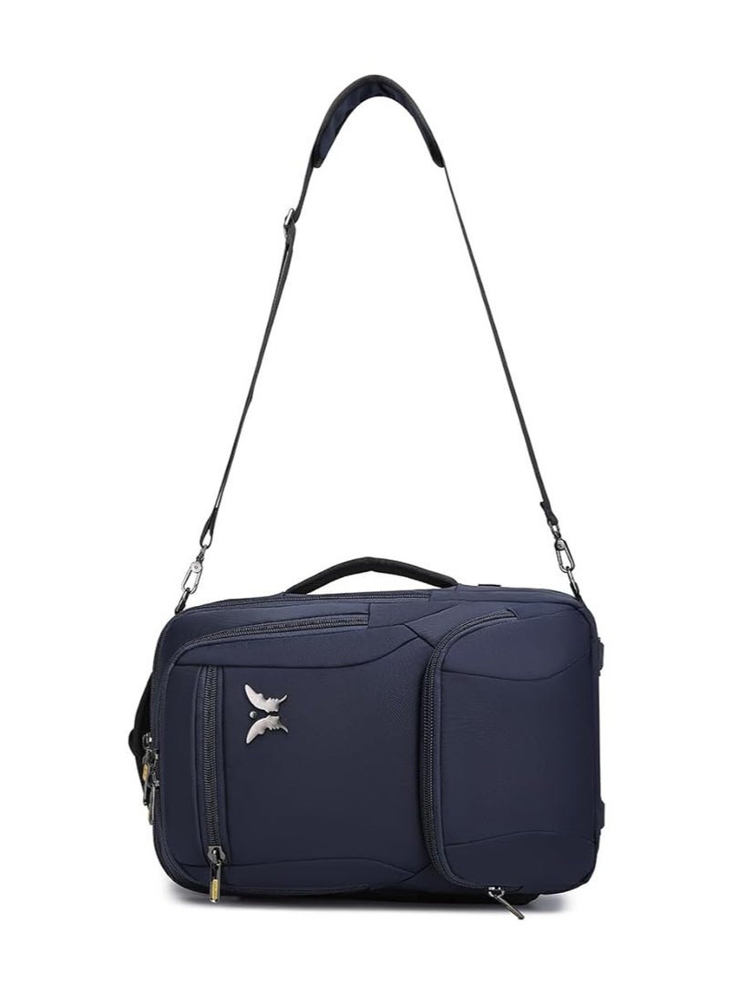 باترفلاي حقيبة ظهر قابلة للتحويل 3 في 1 للرجال والنساء – حقيبة يد، حقيبة كتف، وحقيبة ظهر للكمبيوتر المحمول – نايلون مقاوم للماء، سعة 30 لتر، باللون الأزرق الكحلي - Image 4