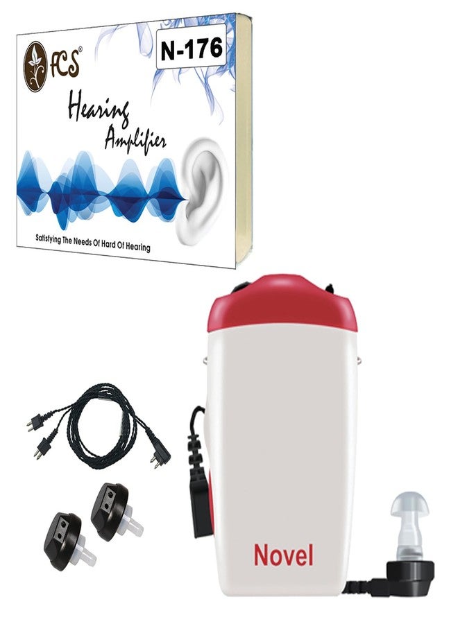 FCS N-176 Pocket Hearing Aid For Both Ears With V cord Black Suitable For Mild to Moderately Severe Hearing Loss. (1 Year Seller Warranty). - Image 5